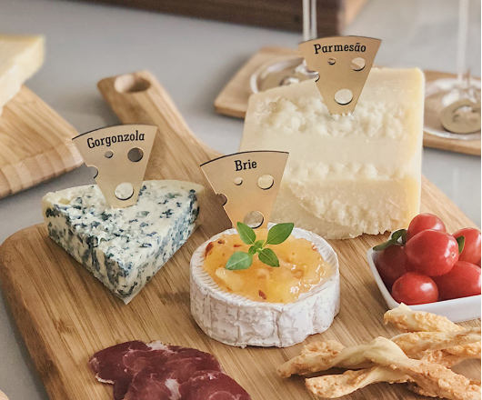 Identificadores para Queijo Cheese Dourado Personalizado